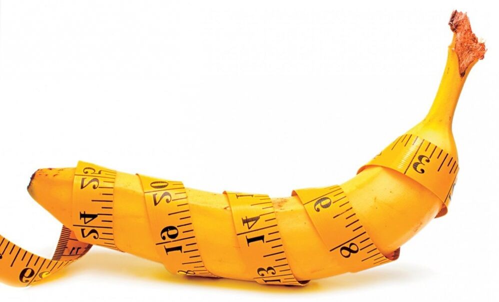 misurare lo spessore del pene usando una banana come esempio