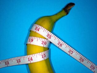 banana e centimetro simboleggiano un pene allargato
