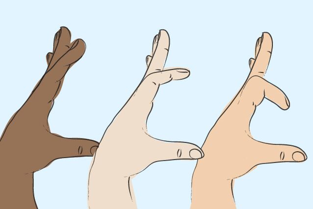 aumentando lo spessore del pene sulle dita